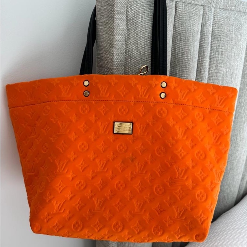 Louis Vuitton Vintage Monogram Scuba Large Tote Bag - Orange